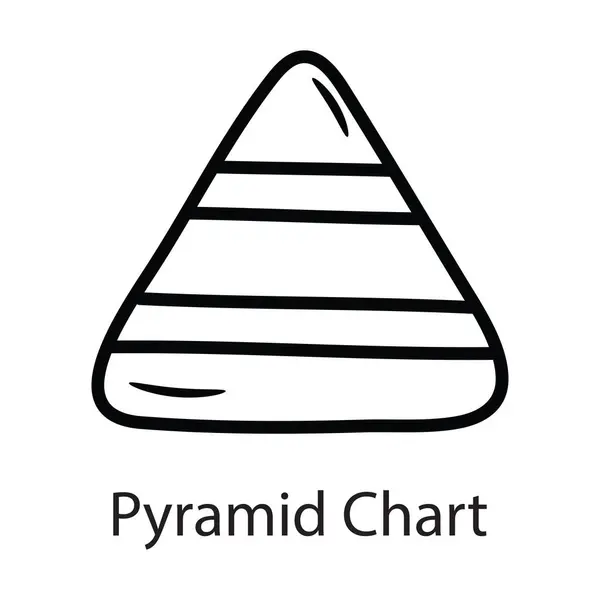 stock vector Pyramid Chart vector outline icon Design illustration. Data Symbol on White background EPS 10 File