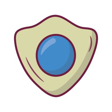 Kalkan vektörü Simge Tasarımı illüstrasyonunu doldurdu. Beyaz arkaplan EPS 10 Dosyasında Oyun Sembolü