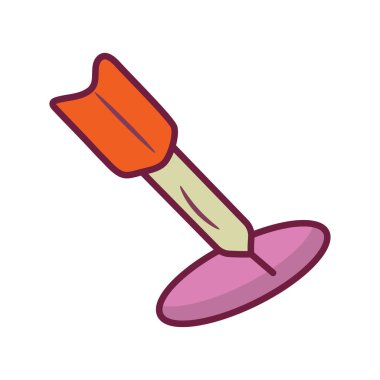 Hedef vektör Simge Tasarımı illüstrasyonunu doldurdu. Beyaz arkaplan EPS 10 Dosyasında Oyun Sembolü