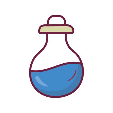 Simge Tasarımı illüstrasyonunu içeren Sihirli İksir vektörü. Beyaz arkaplan EPS 10 Dosyasında Oyun Sembolü