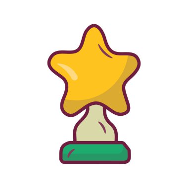 Kazanan vektör Simge Tasarımı illüstrasyonunu doldurdu. Beyaz arkaplan EPS 10 Dosyasında Oyun Sembolü