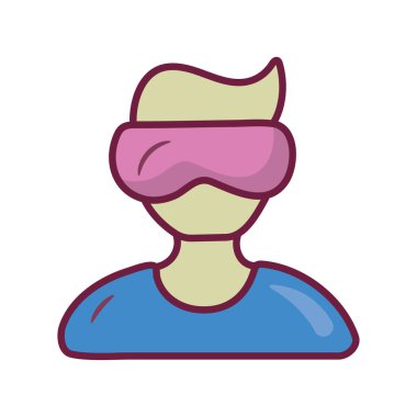 Şnorkel Maskesi vektörü Simge Tasarımı illüstrasyonunu özetledi. Beyaz arkaplan EPS 10 Dosyasında Oyun Sembolü