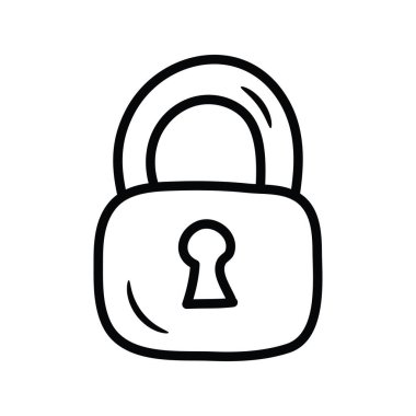 Simge Tasarımı illüstrasyonunu kilitle. Beyaz arkaplan EPS 10 Dosyasında Oyun Sembolü