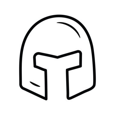 Viking Kurukafa vektör anahatları Simge Tasarım illüstrasyonu. Beyaz arkaplan EPS 10 Dosyasında Oyun Sembolü