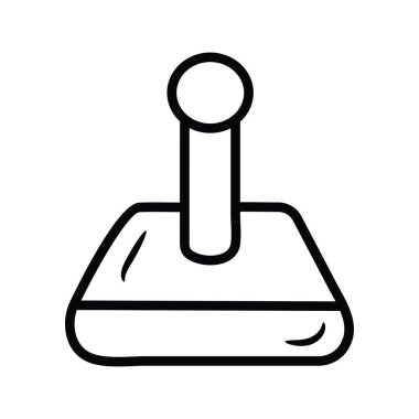 Joystick vektör taslağı Simge Tasarımı çizimi. Beyaz arkaplan EPS 10 Dosyasında Oyun Sembolü