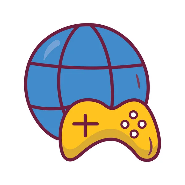 Online Game Vector Wypełniony Zarys Icon Design Ilustracji Symbol Gry — Wektor stockowy