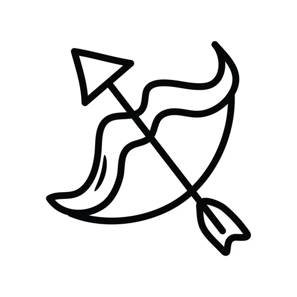 Desenho Vetorial Arco Flecha Icon Design Illustration Símbolo Jogos Fundo — Vetor de Stock