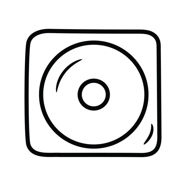 Dvd Player Esquema Vectorial Icono Diseño Ilustración Símbolo Juego Sobre — Archivo Imágenes Vectoriales