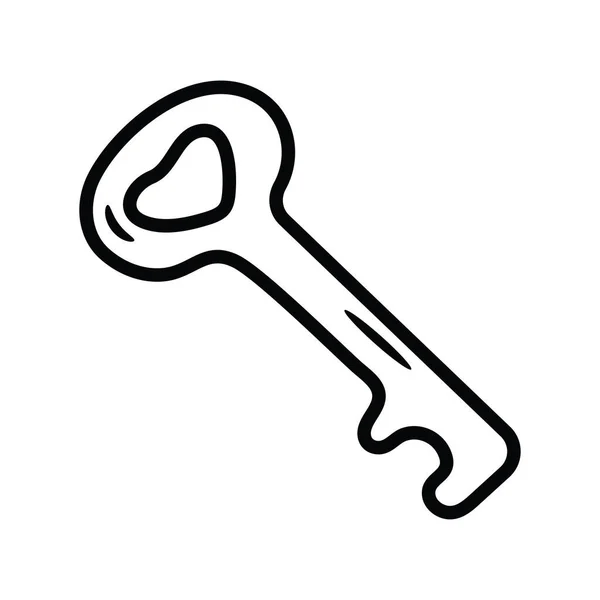 Esboço Vetor Chave Icon Design Illustration Símbolo Jogos Fundo Branco —  Vetores de Stock