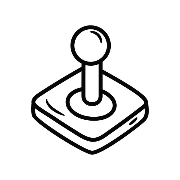 Joystick Vector Contorno Icono Diseño Ilustración Símbolo Juego Sobre Fondo — Vector de stock