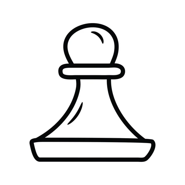 Šachový Vektorový Obrys Ikona Design Ilustrace Herní Symbol Bílém Pozadí — Stockový vektor