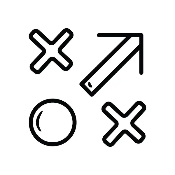 Vektorový Přehled Tlačítek Ikona Design Ilustrace Herní Symbol Bílém Pozadí — Stockový vektor
