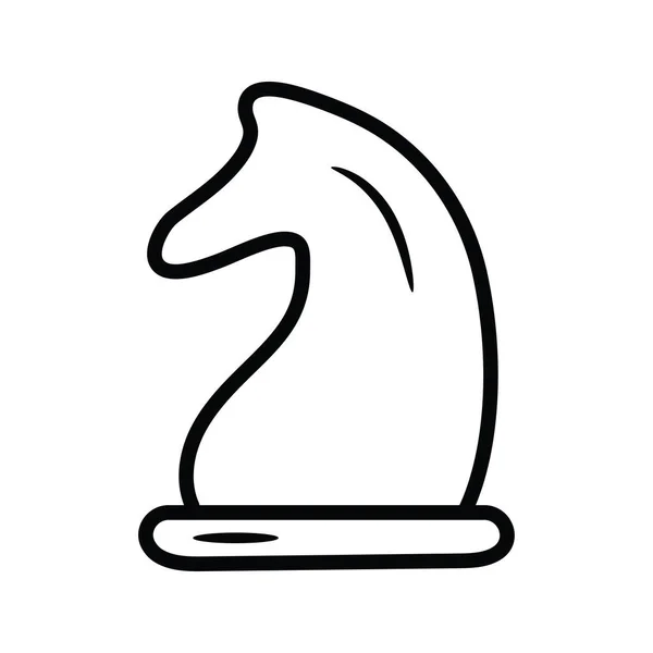 Desenho Vetor Peça Xadrez Icon Design Illustration Símbolo Jogos Fundo — Vetor de Stock