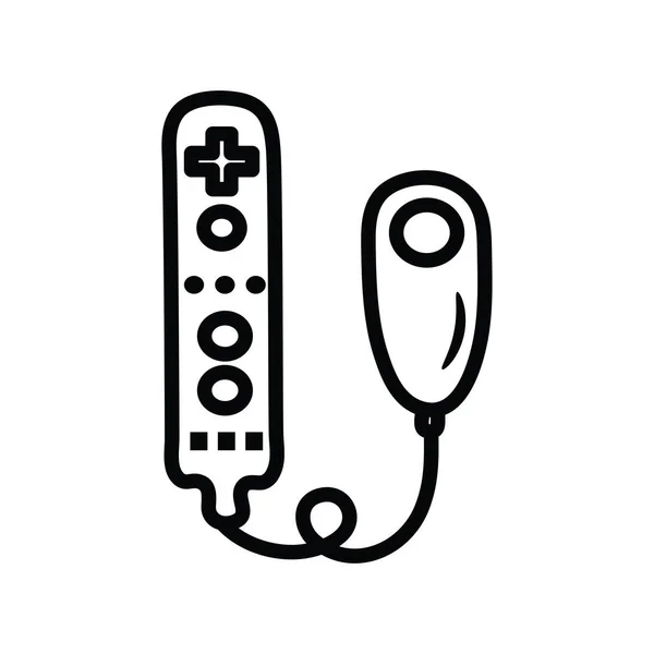 Joystick Vector Outline Icon Design Illustration Símbolo Jogos Fundo Branco — Vetor de Stock