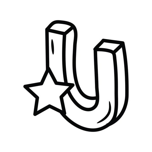Magnetvektorumriss Icon Design Illustration Gaming Symbol Auf Weißem Hintergrund Eps — Stockvektor
