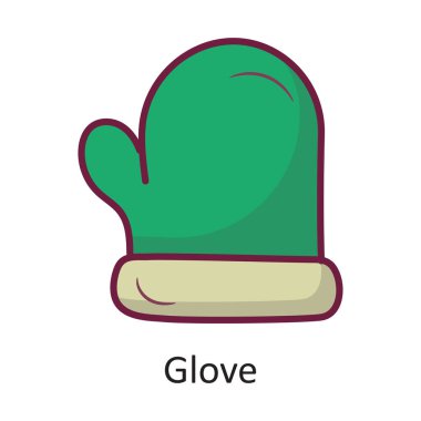 Eldiven vektörü Simge Tasarımı illüstrasyonunu doldurdu. Beyaz arkaplan EPS 10 Dosyasında Tatil Sembolü