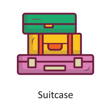 Çanta vektörü Simge Tasarımı illüstrasyonunu yükledi. Beyaz arkaplan EPS 10 Dosyasında Tatil Sembolü