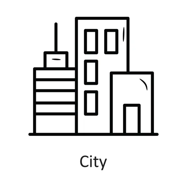 Contexto Vetor Cidade Icon Design Illustration Símbolo Férias Fundo Branco —  Vetores de Stock