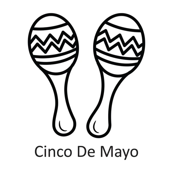 Desenho Vetorial Cinco Mayo Icon Design Illustration Símbolo Férias Fundo — Vetor de Stock