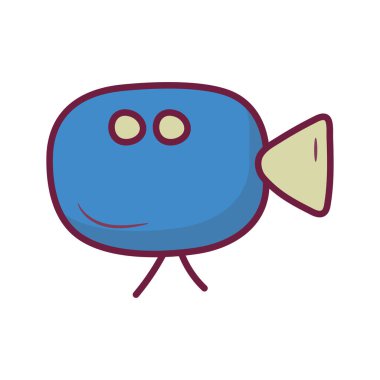 Kamera vektörü Simge Tasarımı illüstrasyonunu doldurdu. Beyaz arkaplan EPS 10 Dosyasında Ortam Kontrol Sembolü