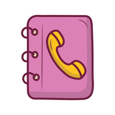 Telefon Defteri vektörü Simge Tasarımı illüstrasyonunu özetledi. Beyaz arkaplan EPS 10 Dosyasında Ortam Kontrol Sembolü