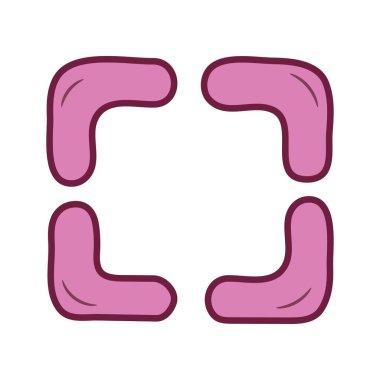 Odak Alanı Vektörü Simge Tasarım Çizimi illüstrasyonunu Doldurdu. Beyaz arkaplan EPS 10 Dosyasında Ortam Kontrol Sembolü