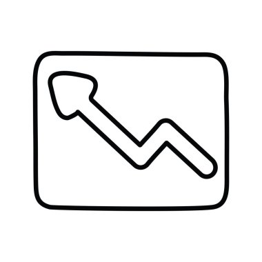 Progress Chart vektör anahatları Simge Tasarım illüstrasyonu. Beyaz arkaplan EPS 10 Dosyasında Ortam Kontrol Sembolü