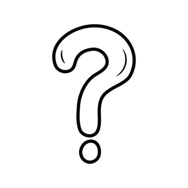 Soru vektörü ana hatları Simge Tasarımı illüstrasyonu. Beyaz arkaplan EPS 10 Dosyasında Ortam Kontrol Sembolü