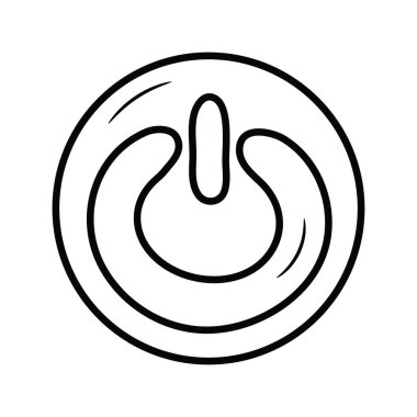 Güç vektörü ana hatları Simge Tasarımı illüstrasyonu. Beyaz arkaplan EPS 10 Dosyasında Ortam Kontrol Sembolü