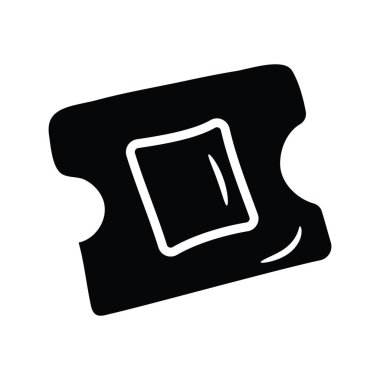 Makbuz vektörü katı Simge Tasarımı çizimi. Beyaz arkaplan EPS 10 Dosyasında Ortam Kontrol Sembolü