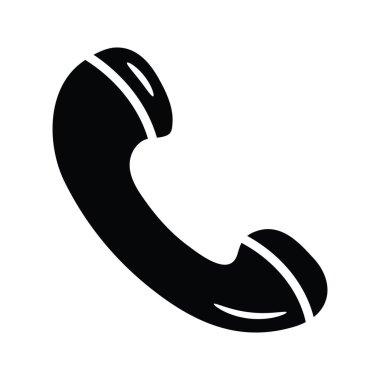 Telefon vektörü katı Simge Tasarımı çizimi. Beyaz arkaplan EPS 10 Dosyasında Ortam Kontrol Sembolü