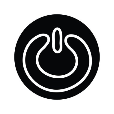 Güç vektörü katı Simge Tasarımı çizimi. Beyaz arkaplan EPS 10 Dosyasında Ortam Kontrol Sembolü