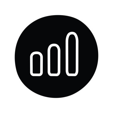 Sinyal vektörü katı Simge Tasarımı çizimi. Beyaz arkaplan EPS 10 Dosyasında Ortam Kontrol Sembolü