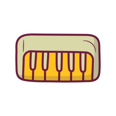 Piyano vektörü Simge Tasarımı illüstrasyonunu ana hatlarıyla doldurdu. Beyaz arkaplan EPS 10 Dosyasında Müzik Sembolü