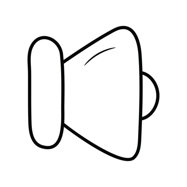 Динамік Векторний Контур Піктограма Дизайн Ілюстрація Символ Керування Медіа Білому — стоковий вектор