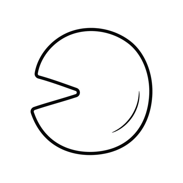 Slice Chart Vektor Vázlat Icon Design Illusztráció Média Control Symbol — Stock Vector