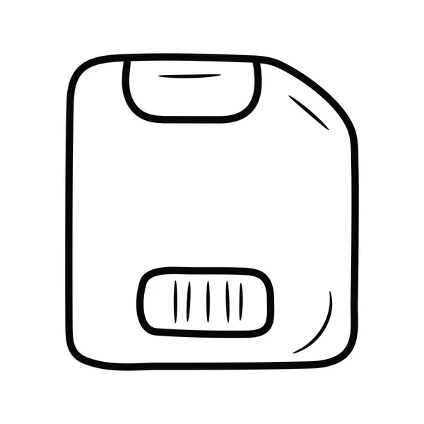 Card Vektor Skizzieren Icon Design Illustration Medienkontrollsymbol Auf Weißem Hintergrund — Stockvektor