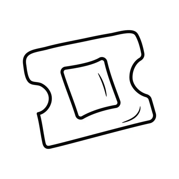 Utalvány Vektor Vázlat Ikon Design Illusztráció Média Control Symbol Fehér — Stock Vector
