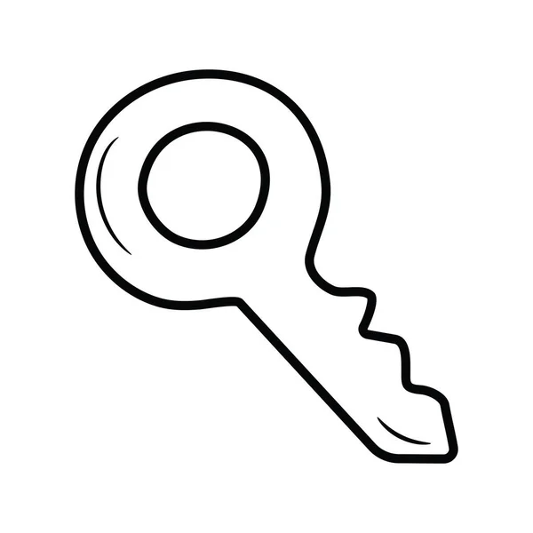 Key Vector Outline Icon Design Illustration Media Control Symbol White — Stock Vector
