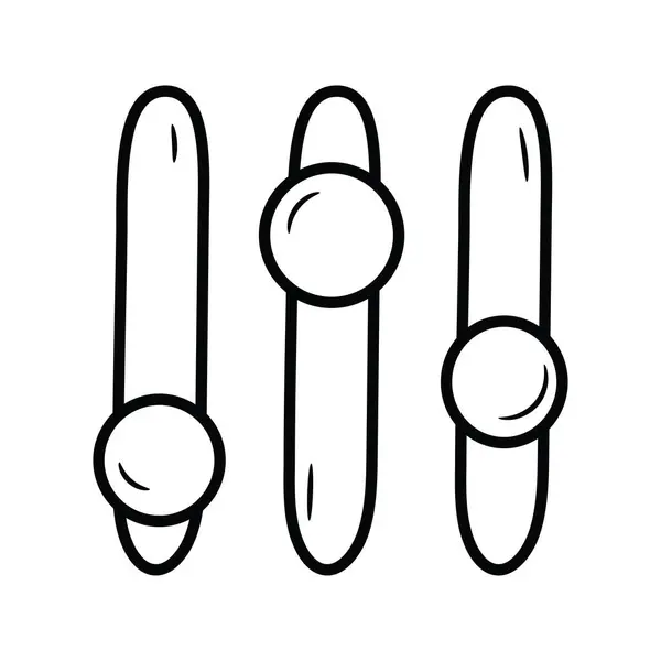 Obrys Vektoru Ekvalizéru Svazku Ikona Design Ilustrace Symbol Kontroly Médií — Stockový vektor