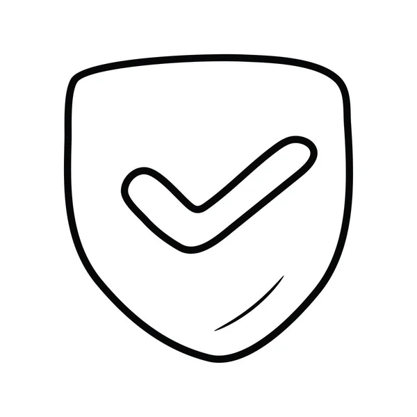 Überprüfte Vektorumrisse Icon Design Illustration Medienkontrollsymbol Auf Weißem Hintergrund Eps — Stockvektor
