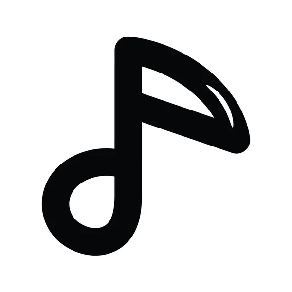 Ilustrasi Rancangan Ikon Padat Vektor Musik Simbol Kontrol Media Pada - Stok Vektor