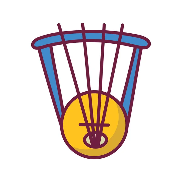 Bowl Lyre Vector Filled Outline Icon Design Illustration Music Symbol — Stock Vector