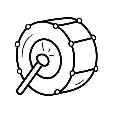 Trampet vektör anahatları Simge Tasarımı çizimi. Beyaz arkaplan EPS 10 Dosyasında Müzik Sembolü
