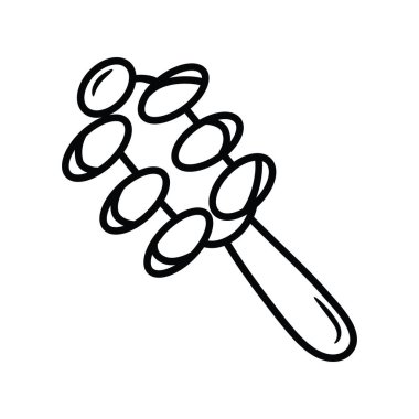 Bell Instrument vektör anahatları Simge Tasarım illüstrasyonu. Beyaz arkaplan EPS 10 Dosyasında Müzik Sembolü