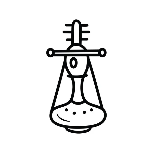 Сарангі Векторний Контур Ілюстрація Дизайну Піктограм Музичний Символ Білому Фоні — стоковий вектор