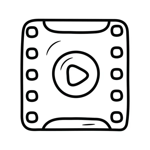 Gracz Muzyczny Zarys Wektor Icon Design Ilustracji Symbol Muzyki Białym — Wektor stockowy