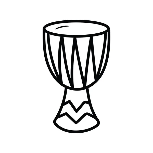 Bongo Vector Bosquejo Icono Diseño Ilustración Símbolo Musical Sobre Fondo — Vector de stock
