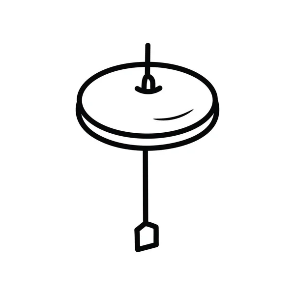 Music Plates Vector Outline Icon Design Illustration Music Symbol White — Stock Vector