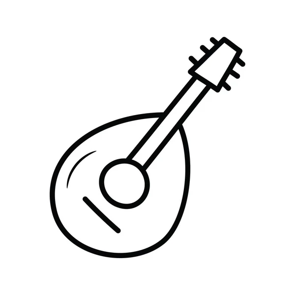バンジョーベクターの概要 アイコンデザインイラスト ホワイトバックグラウンドの音楽シンボル Eps 10ファイル — ストックベクタ